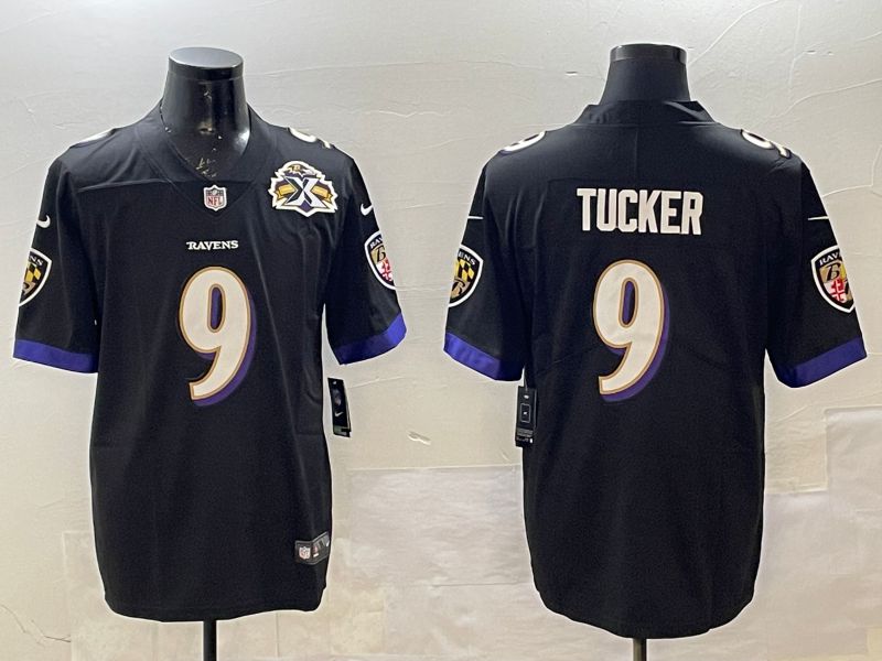 Men Baltimore Ravens #9 Tucker Black Second generation 2024 Nike Limited NFL Jersey style 3->baltimore ravens->NFL Jersey